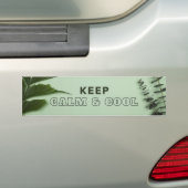 Blijf kalm en cool minimalistisch bumpersticker (Op auto)