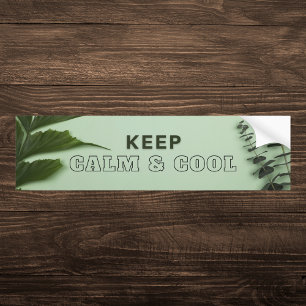 Blijf kalm en cool minimalistisch bumpersticker