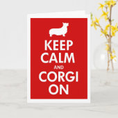 Blijf kalm en Corgi op Pembroke Kaart (Gele Bloem)
