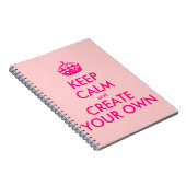 Blijf kalm en creëer je eigen - Roze Notitieboek (Rechterzijde)