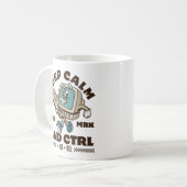 Blijf kalm en CTRL Koffiemok (Voorkant links)