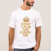 Blijf kalm en curry aan t-shirt (Voorkant)