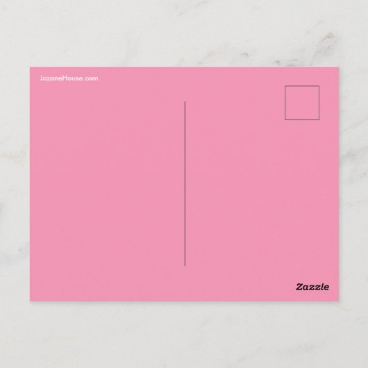 Blijf kalm en dans op roze en wit briefkaart (Achterkant)