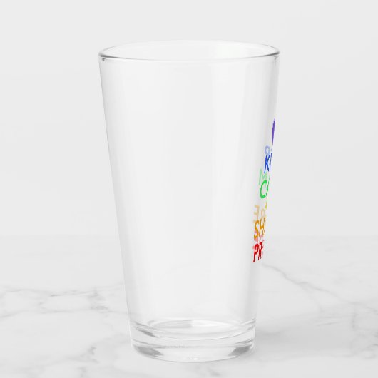 Blijf kalm en deel trots glas (Rechts)