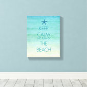 BLIJF KALM EN DENK AAN HET STRAND CANVAS AFDRUK (Insitu (Houten vloer))