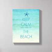 BLIJF KALM EN DENK AAN HET STRAND CANVAS AFDRUK (Voorkant)