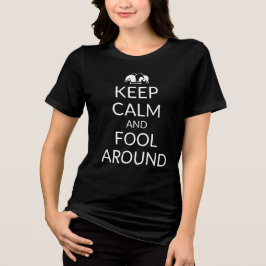 Blijf Kalm en Doe Domme Dingen Tri-Blend Shirt