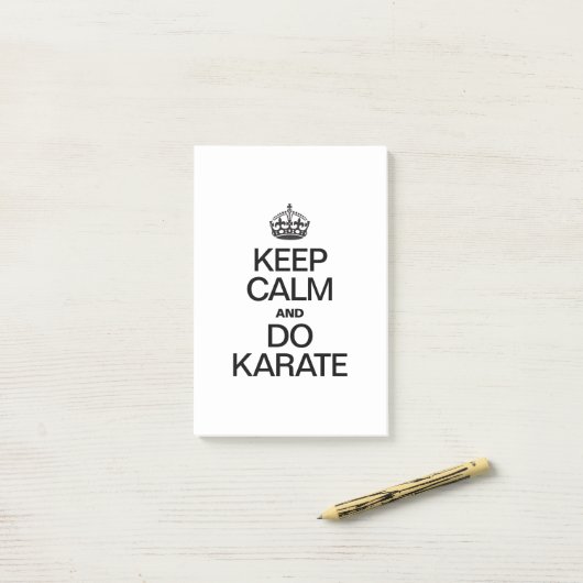 Blijf Kalm en Doe Karate.ai Post-it® Notes (Op bureau)