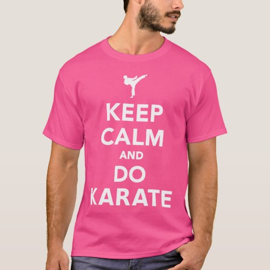 Blijf kalm en doe karate t-shirt (Voorkant)