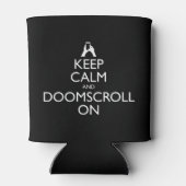 Blijf kalm en doemdenkend blikjeskoeler (Achterkant)