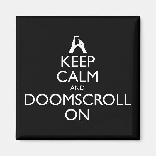 Blijf kalm en doemdenkend magneet (Voorkant)