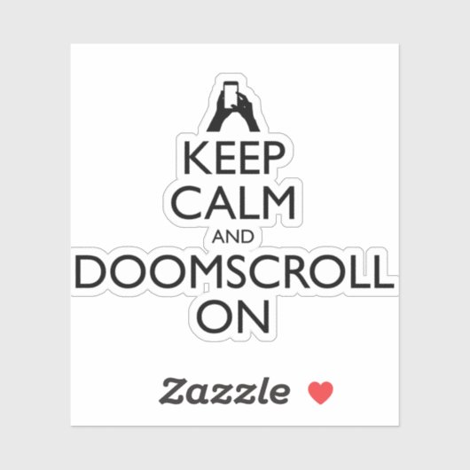 Blijf kalm en doemdenkend sticker (Vel)