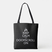 Blijf kalm en doemdenkend tote bag (Achterkant)