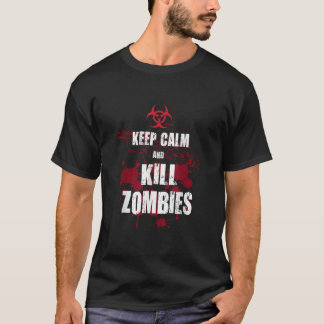 Blijf kalm en dood zombies voor Halloween T-Shirt