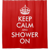 Blijf kalm en douche aan (of personaliseer jezelf) douchegordijn (Voorkant)