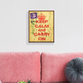 Blijf kalm en draag canvas afdruk (Insitu (Woonkamer))