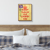 Blijf kalm en draag canvas afdruk (Insitu (Slaapkamer))
