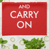 Blijf kalm en draag een keukenhanddoek (Gevouwen)