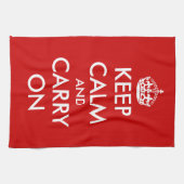 Blijf kalm en draag een keukenhanddoek (Horizontaal)