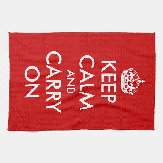 Blijf kalm en draag een keukenhanddoek (Horizontaal)