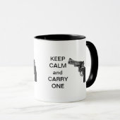 Blijf kalm en draag een (pistool) mok (Voorkant rechts)