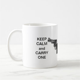 Blijf kalm en draag een (pistool) mok