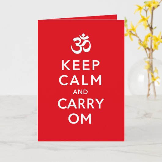 Blijf kalm en draag om Motivatie verjaardag Kaart (Gele Bloem)