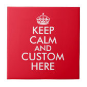 Blijf kalm en draag op grappige aangepaste keramis tegeltje (Voorkant)