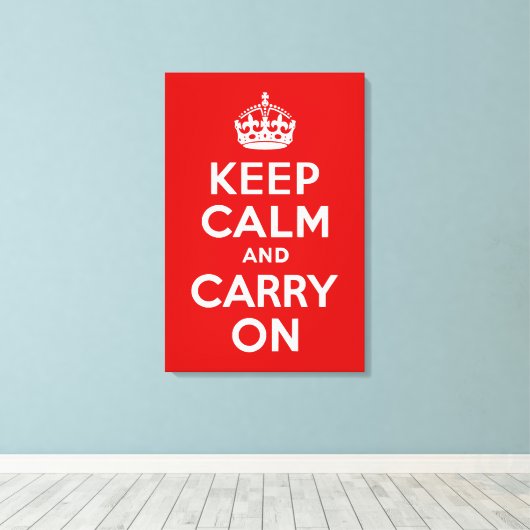 Blijf kalm en draag op verpakt canvas (Insitu (Houten vloer))