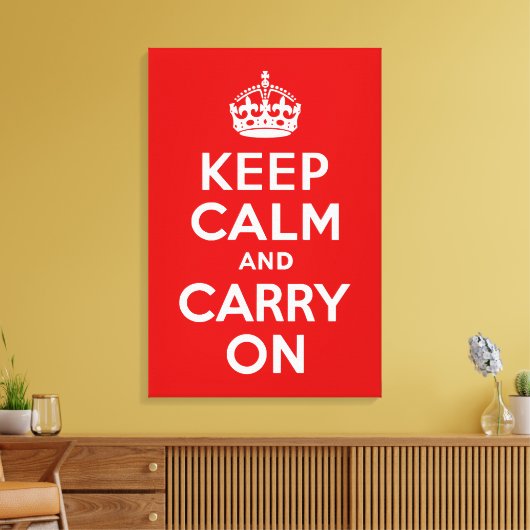 Blijf kalm en draag op verpakt canvas (Insitu (Woonkamer))