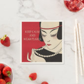 Blijf kalm en Draag Pearls Papieren servetten (Insitu)