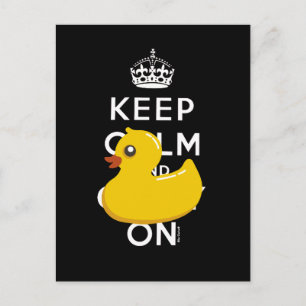 Blijf kalm en draag Rubber Ducky Humor Kaart