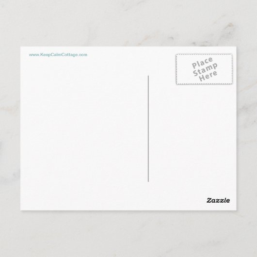 Blijf kalm en draag Sky Blue Briefkaart (Achterkant)