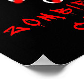 Blijf kalm en draai aan het Zombies Funny Poster S (Hoek)