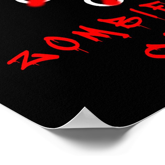 Blijf kalm en draai aan het Zombies Funny Poster S (Hoek)