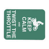 Blijf kalm en draai de gashendel - Dirt Bike Magneet (Horizontaal)