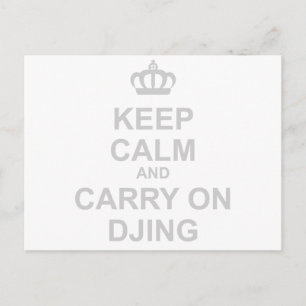 Blijf kalm en draai op DJing - DJ Disk Jockey Musi Briefkaart