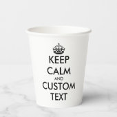 Blijf kalm en draai op papier feestbekertjes mee papieren bekers (Achterkant)
