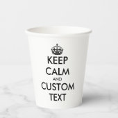 Blijf kalm en draai op papier feestbekertjes mee papieren bekers (Voorkant)