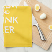 Blijf kalm en drink bierkeukenhanddoeken theedoek (Quarter Fold)