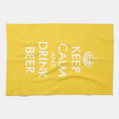 Blijf kalm en drink bierkeukenhanddoeken theedoek (Horizontaal)