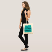 Blijf kalm en Drink Champagne Turquoise Tas (Voorkant (model))