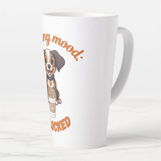 Blijf kalm en Drink koffie – Hondenliefhebber Digi Latte Mok (Rechterhoek)