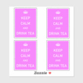 Blijf kalm en Drink Tea Meme Sticker (Vel)