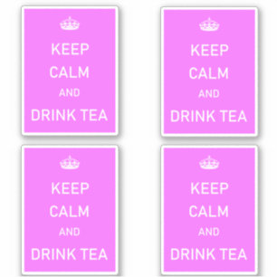 Blijf kalm en Drink Tea Meme Sticker