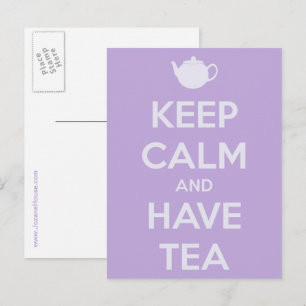 Blijf Kalm en Drink Thee Ansichtkaart Briefkaart
