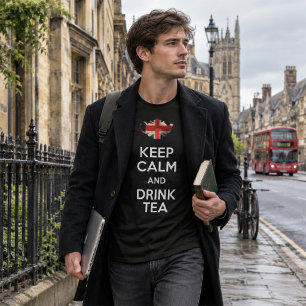 Blijf Kalm En Drink Thee - Basic Heren T-Shirt