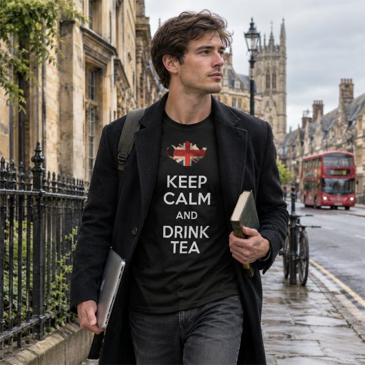 Blijf Kalm En Drink Thee - Basic Heren T-Shirt
