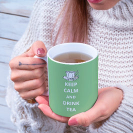 Blijf kalm en Drink thee  theekopje Koffiemok