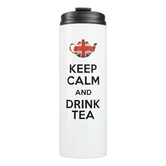 Blijf kalm en Drink thee - Thermal Tumbler Thermosbeker (Voorkant)